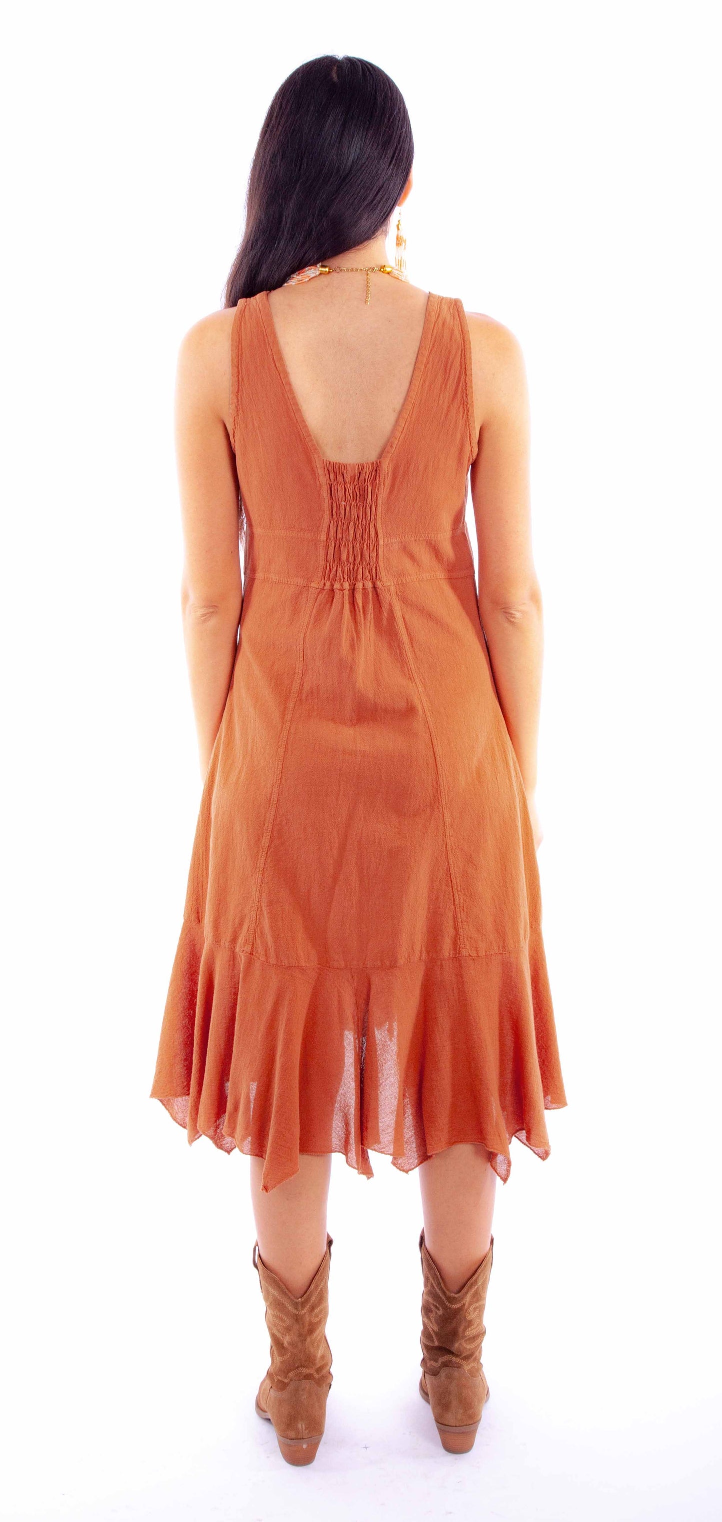 Scully Western Women's Sleeveless Dress in Ginger