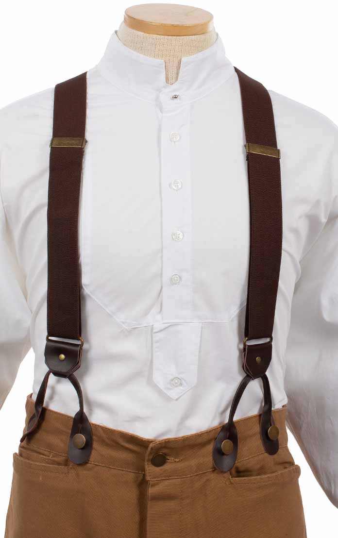 Scully RangeWear Men's Elastic Suspenders in Brown