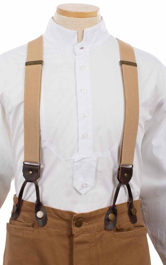 Scully RangeWear Men's Elastic Suspenders in Tan