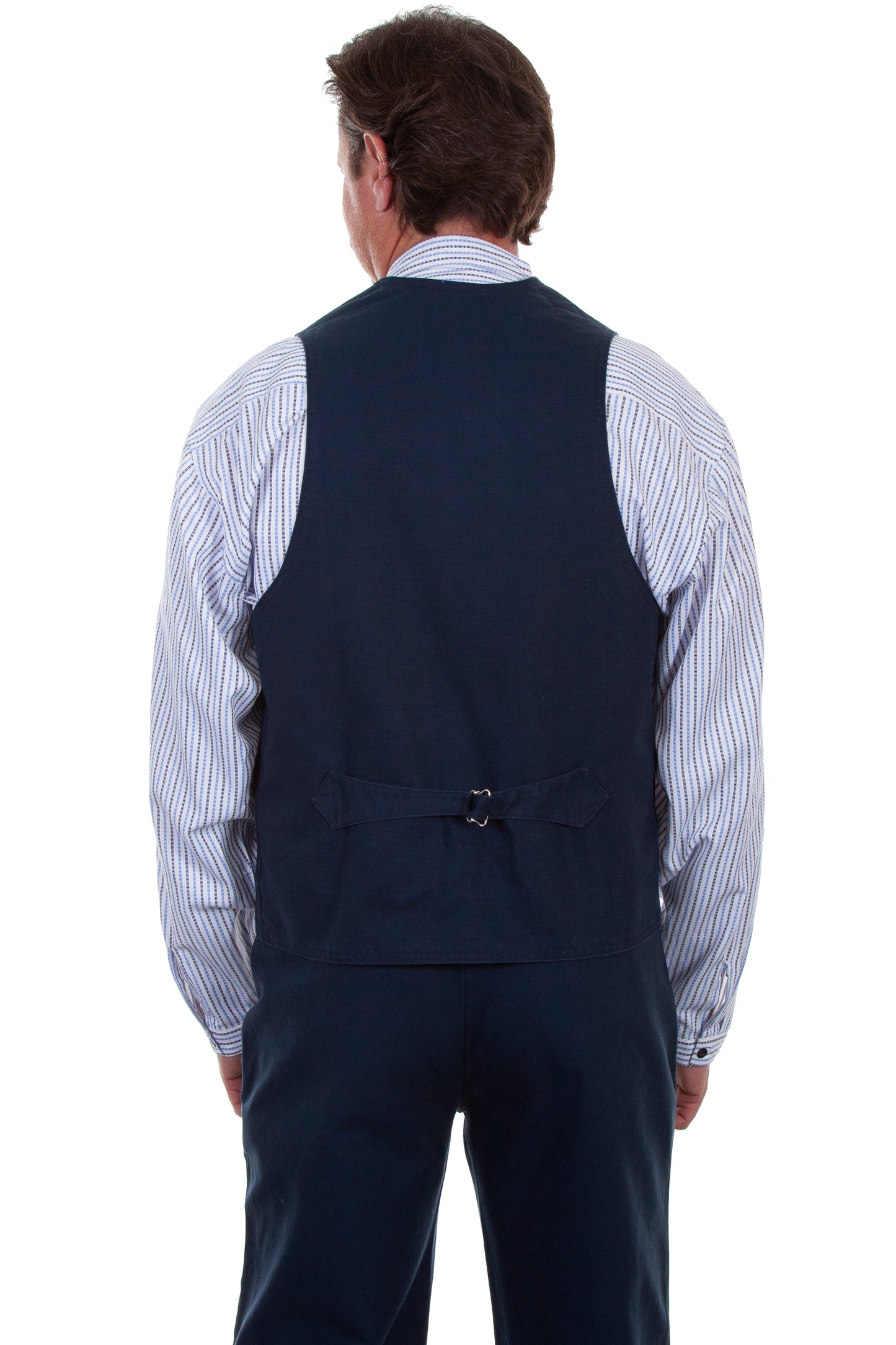 Scully RangeWear Men's Western Canvas Vest in Navy