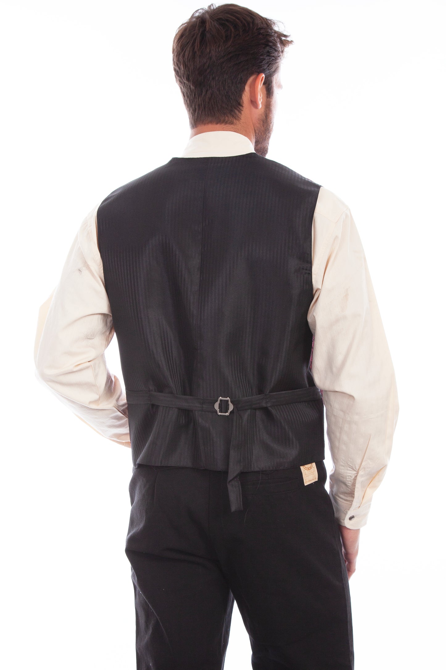 Scully RangeWear Men's Paisley Vest in Burgundy
