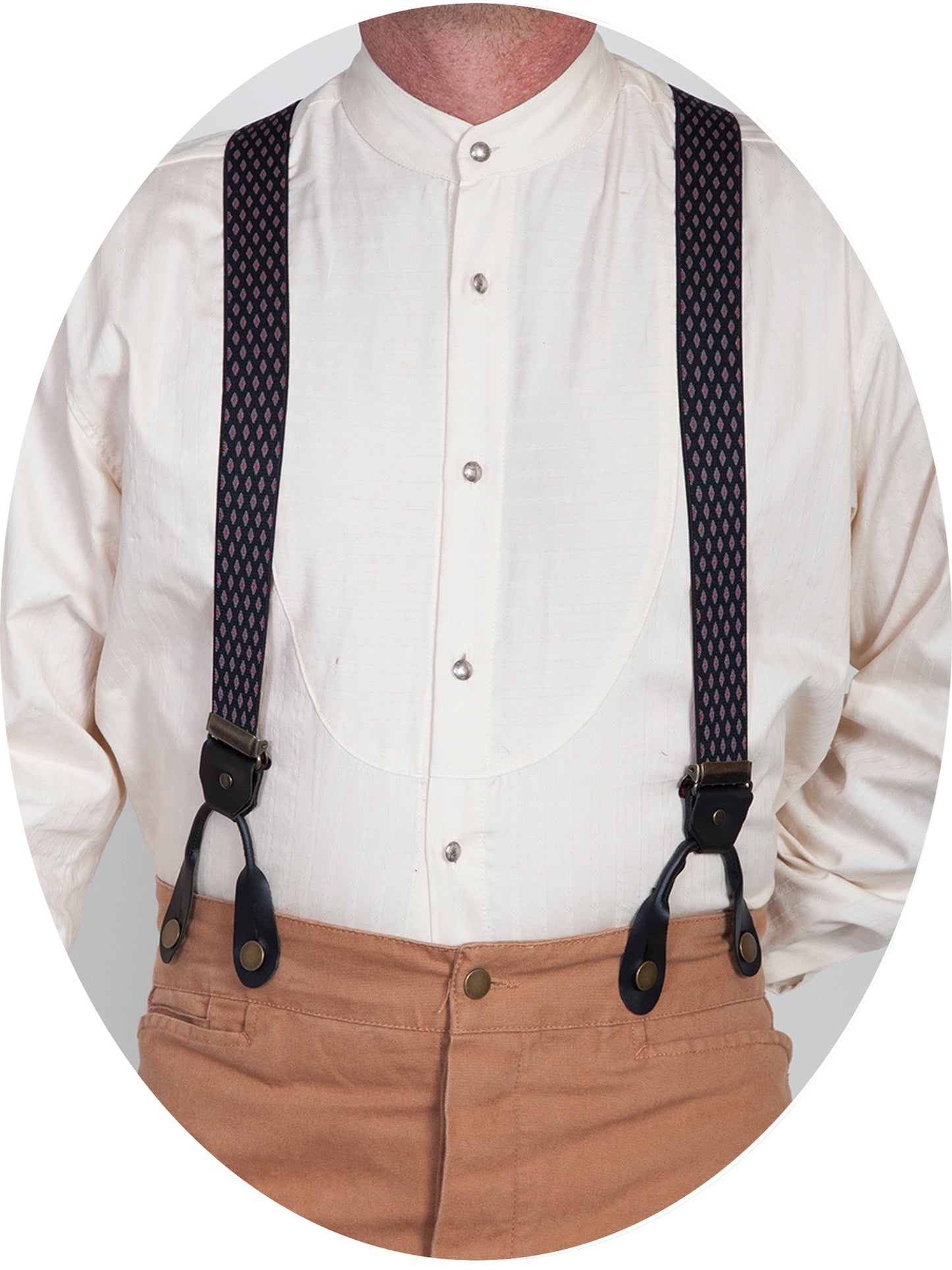 Scully Men's Elastic "diamond" Suspender in Black