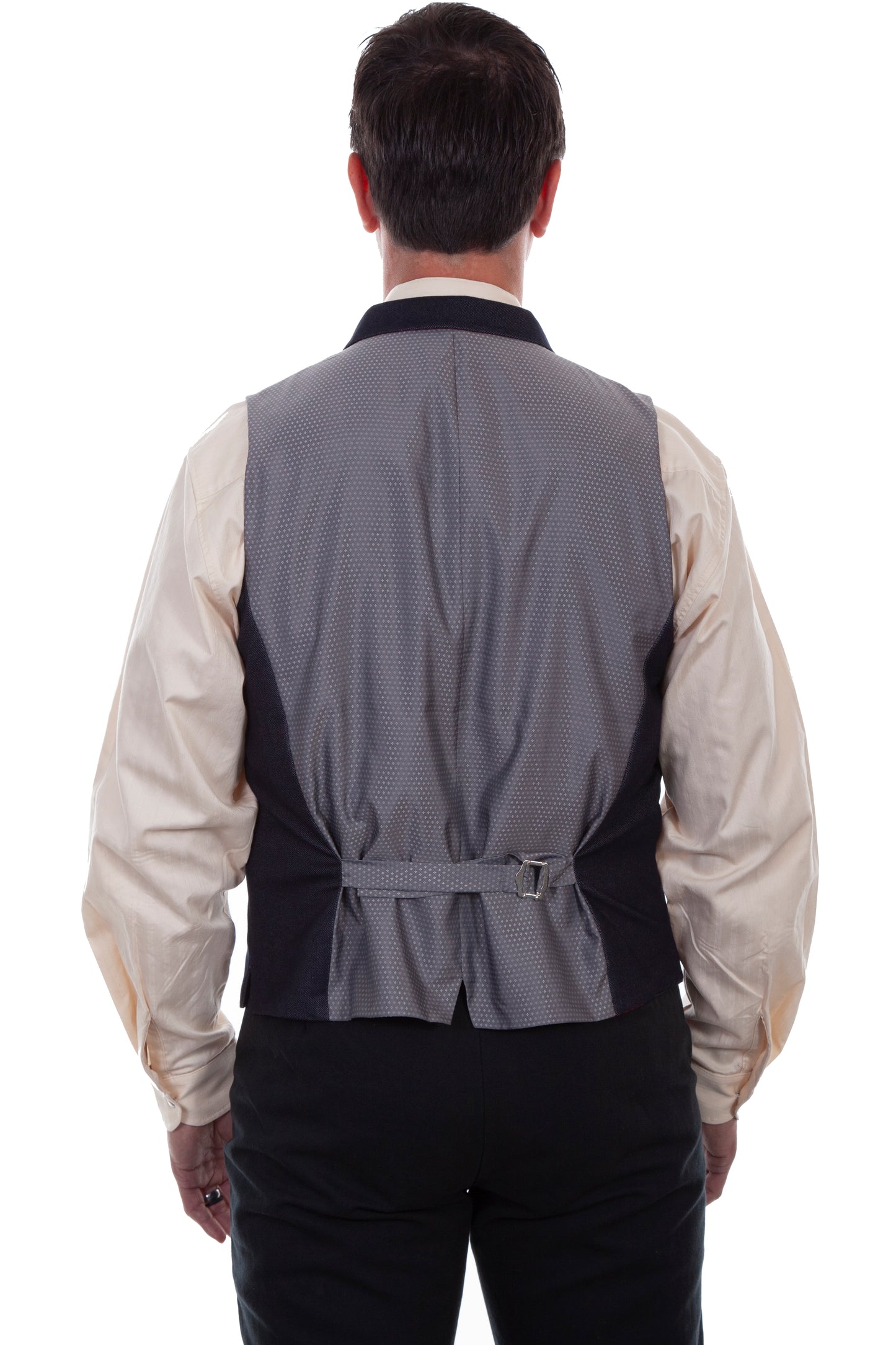 Scully RangeWear Men's Solid 4 Pocket Point Bottom Vest in Blue