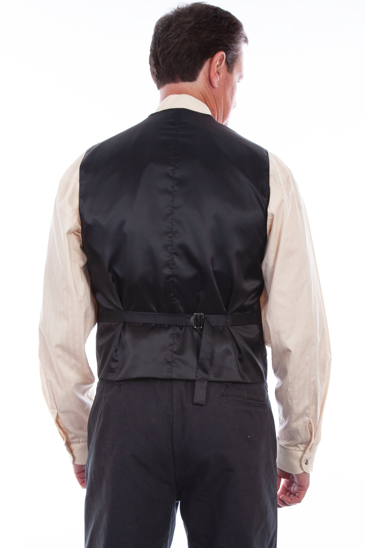 Scully RangeWear Men's Silk Single Breasted Vest in Grey