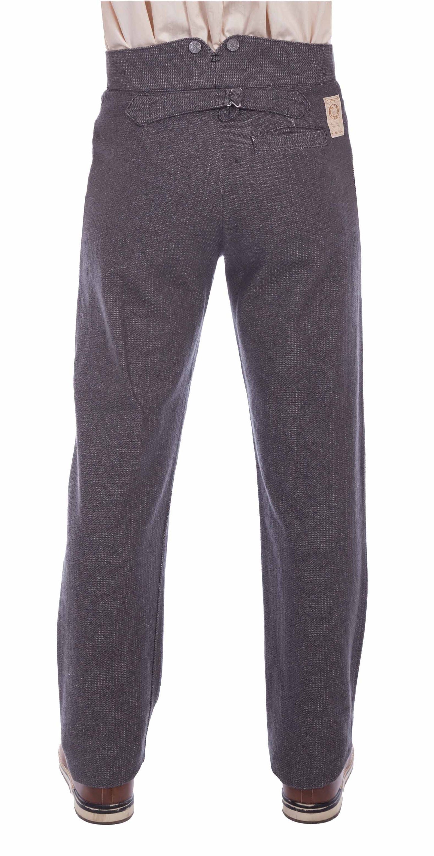 Scully Men's Raised Dobby Stripe Pant in Charcoal