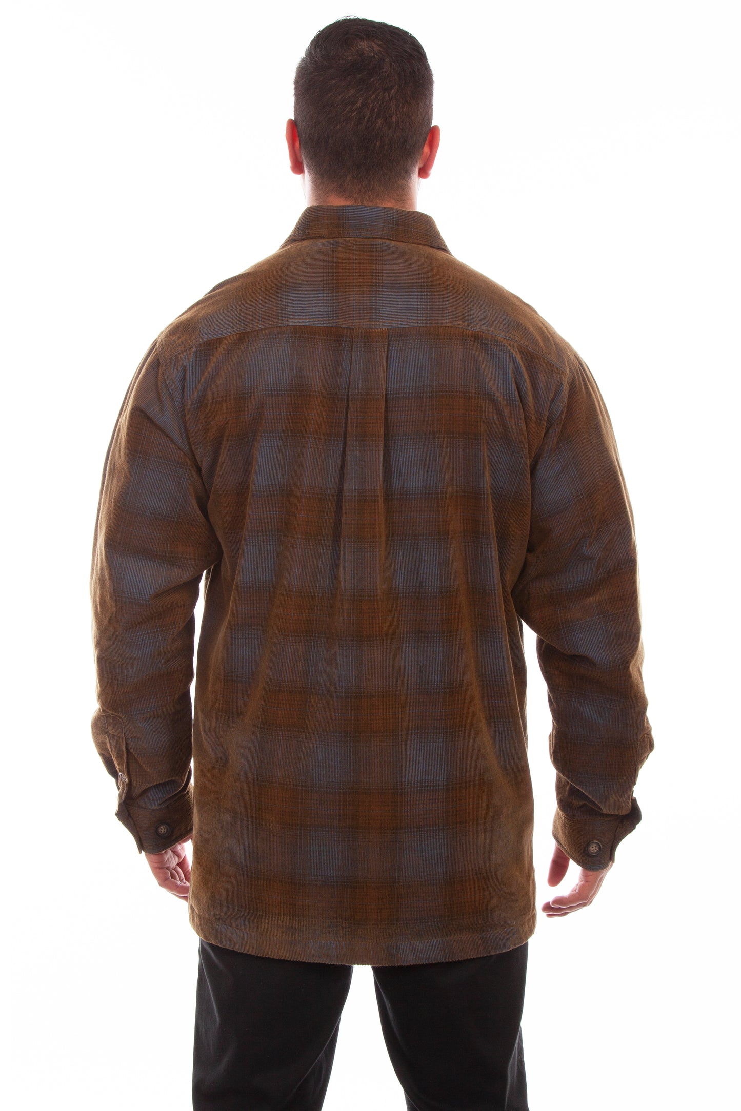 Scully Western Men's Sherpa Lined Jacket in Blue-Brown