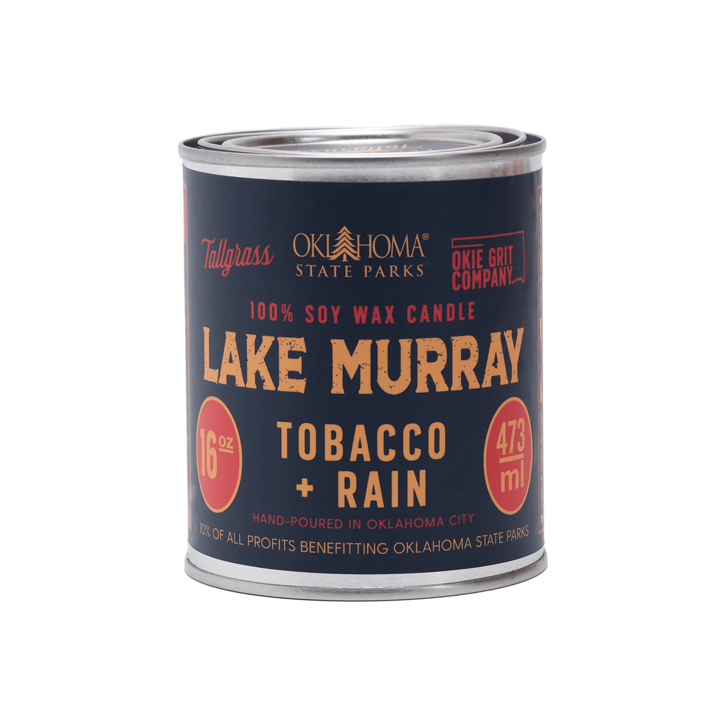Lake Murray: Tobacco + Rain Soy Wax Candle