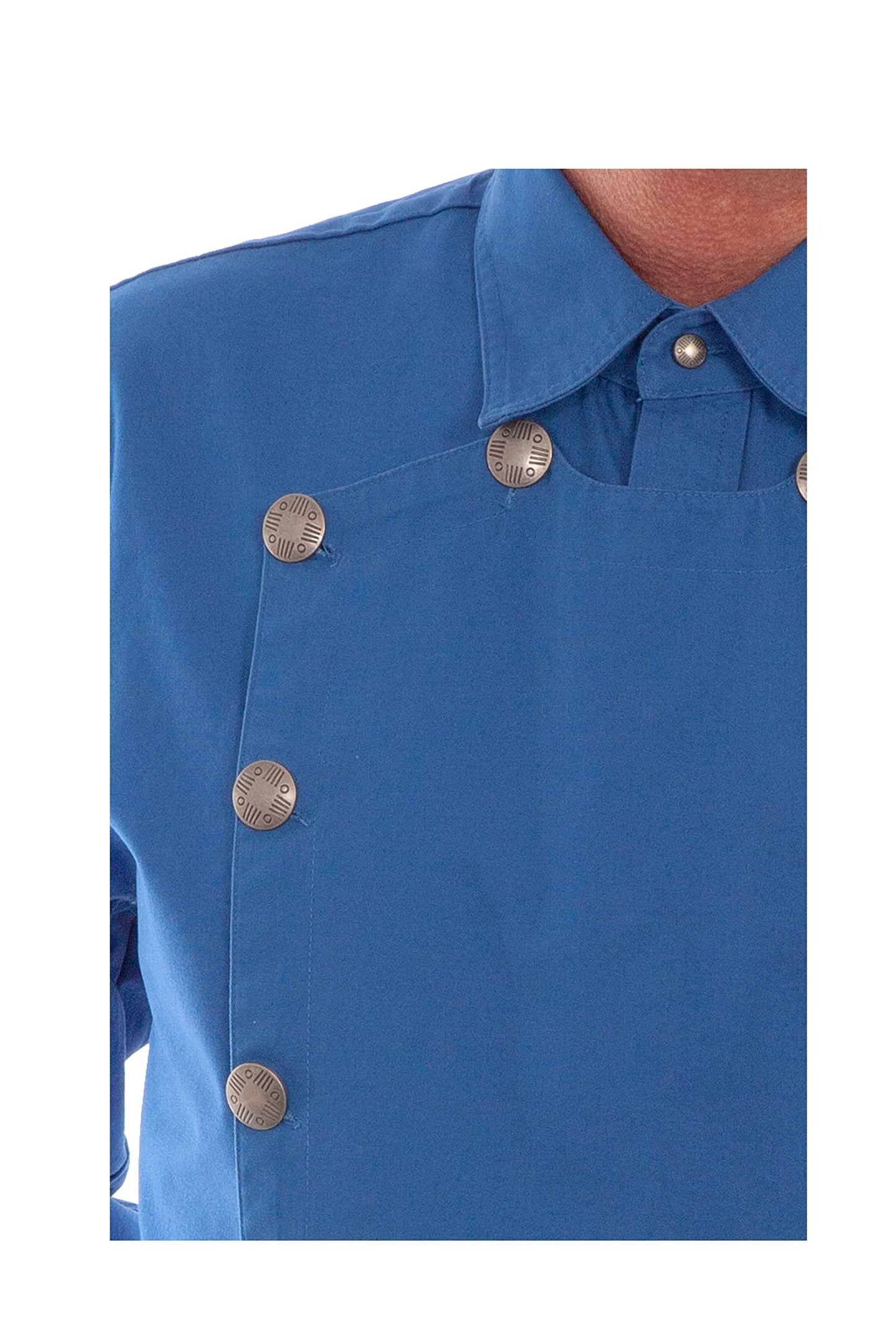 Scully Men's Rangewear Long Sleeve Bib Shirt - Royal
