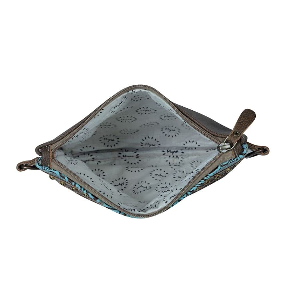Myra Bag Azure Aesthetic Leather & Hairon Bag