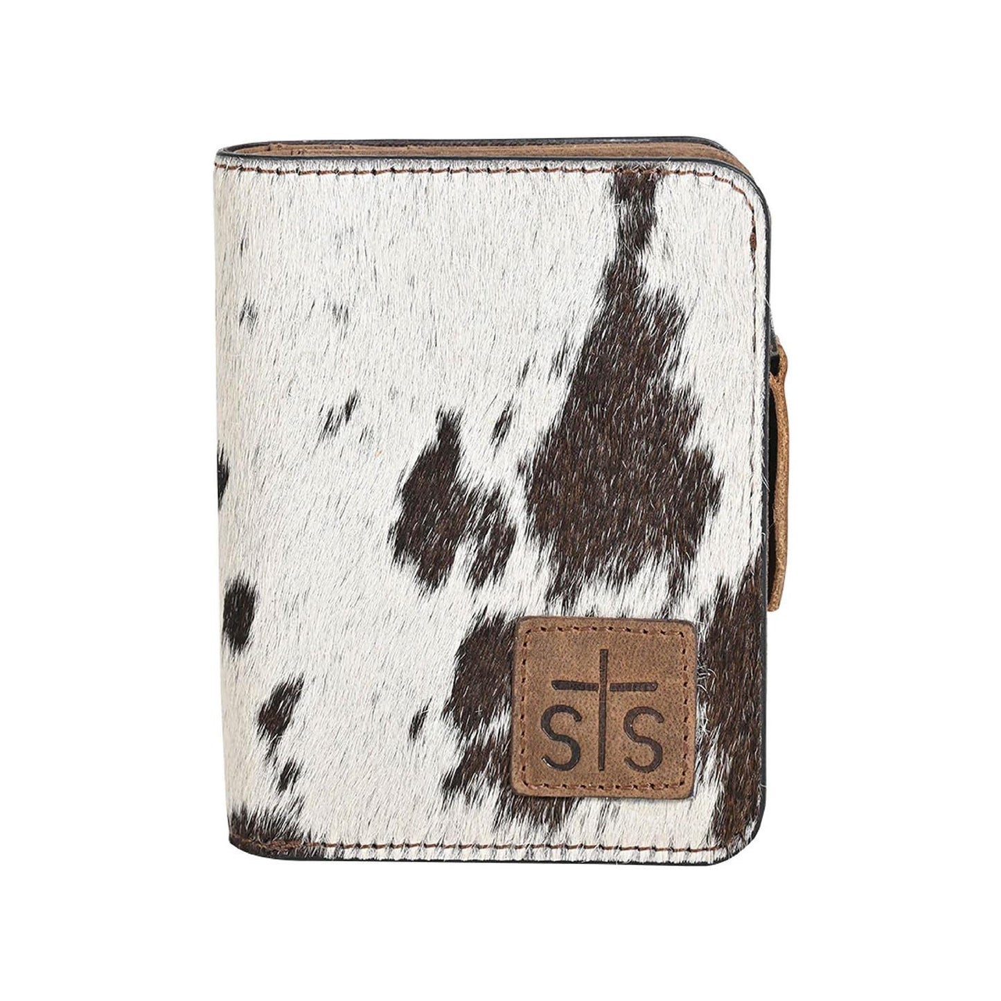 STS Ranchwear Womens Soni Distressed Brown Cowhide Zip Around Wallet