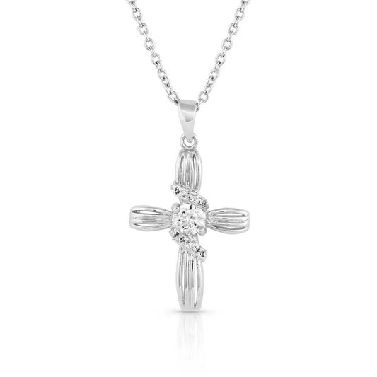 Montana Silversmiths Western Lifestyle Women's Cross Necklace (Surrounded by Faith)