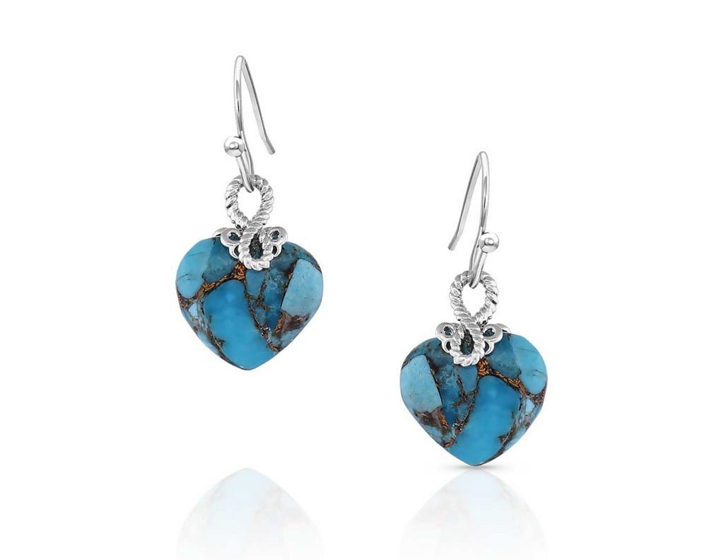 Montana Silversmiths Earrings Womens Untamable Heart Stone ER5189