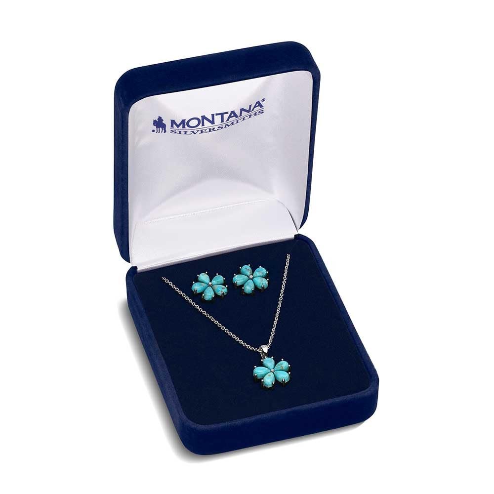 Montana Silversmiths Floral Sky Turquoise Jewelry Set