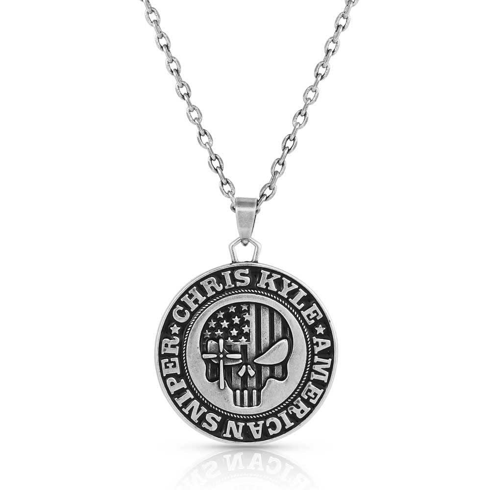 Montana Silversmiths Men's Striker Pendant Chris Kyle Necklace Silver One Size