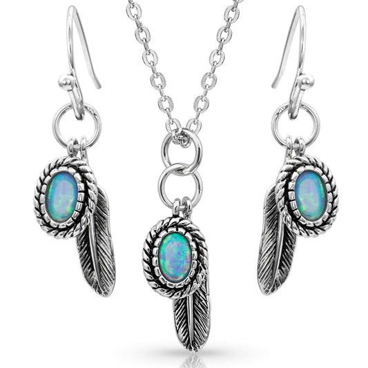 Montana Silversmiths Wishing On Hope Opal Jewelry Set