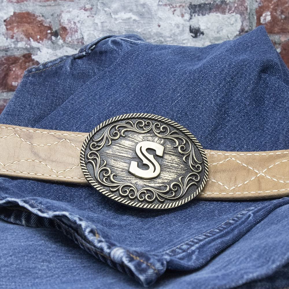 Montana Silversmiths Unisex Filigree Initial G Belt Buckle Bronze One Size