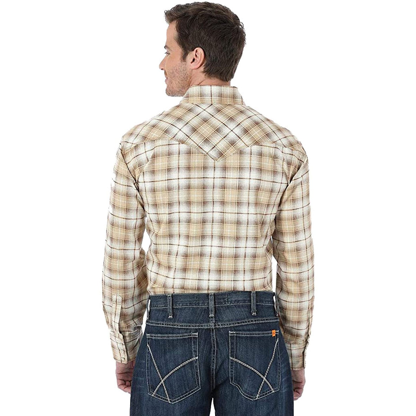 Wrangler FR138KH Mens FR Flame Khaki Long Sleeve Shirt