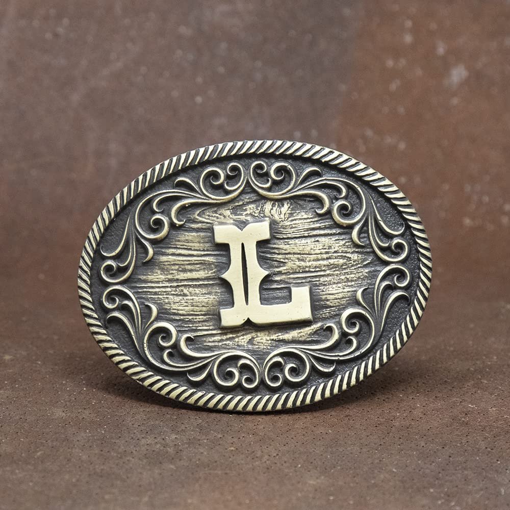 Montana Silversmiths Unisex Filigree Initial G Belt Buckle Bronze One Size
