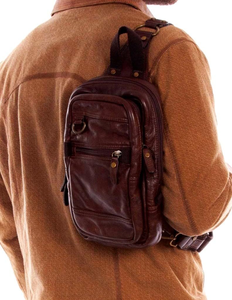 Scully Western Backpack Adult Sling Shoulder Goat Leather Bag
