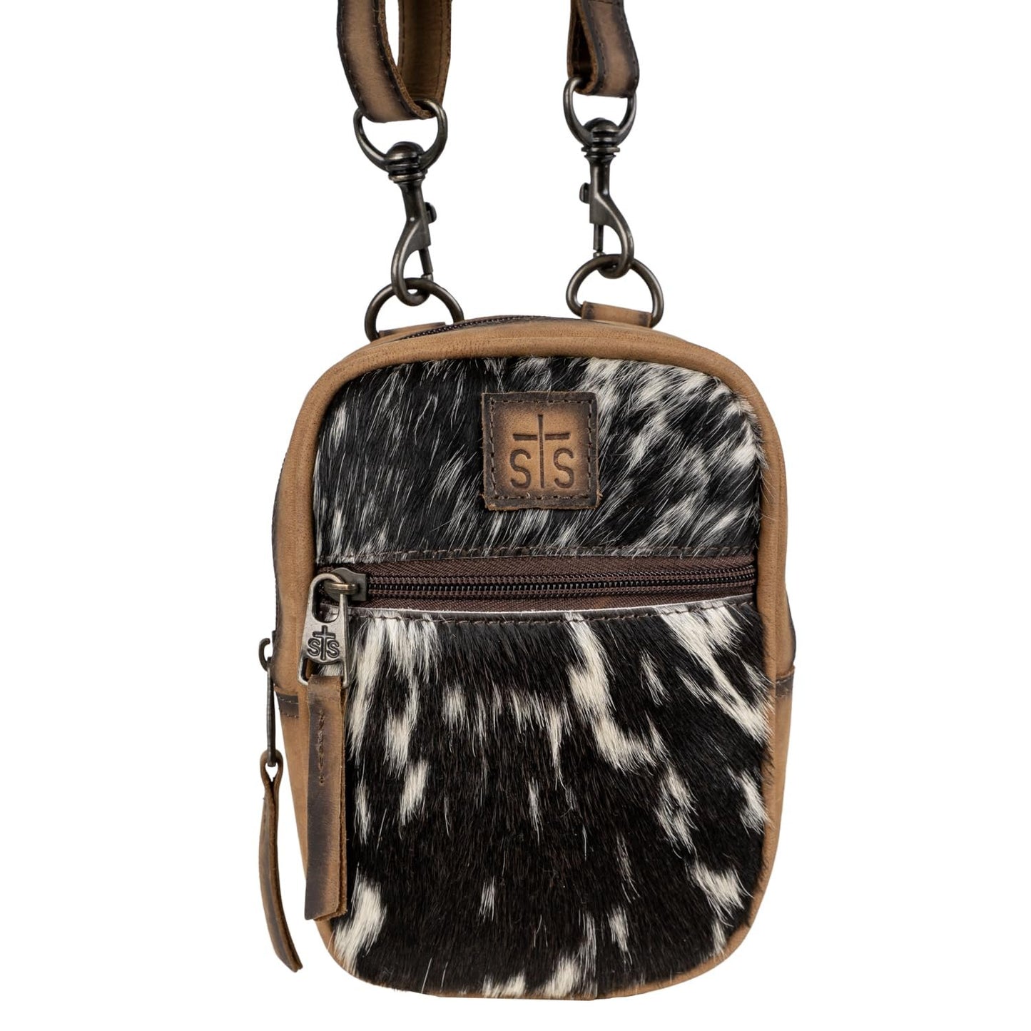 STS Ranchwear Womens Auzlyn Cowhide/Tan Leather Crossbody Bag