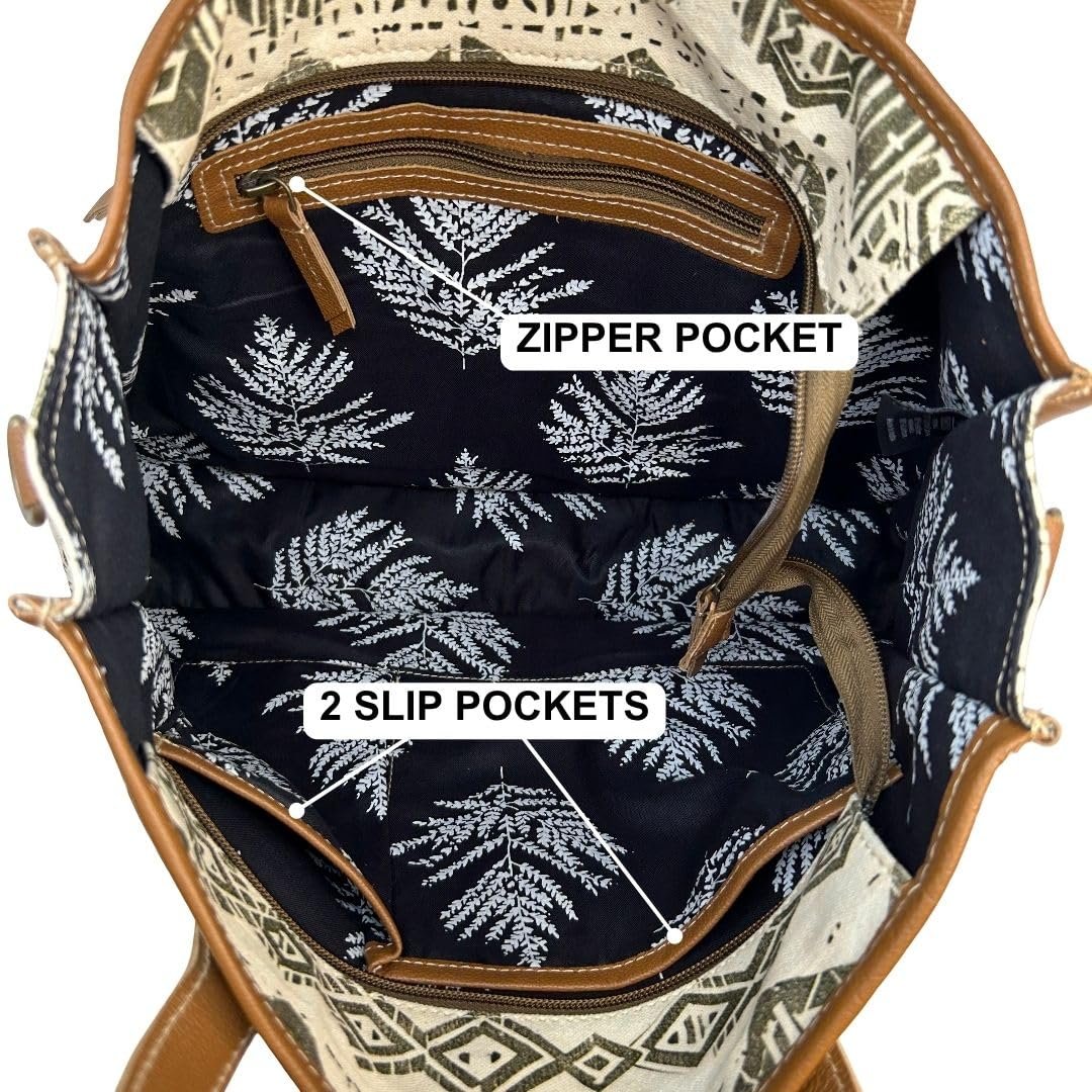 Myra Bag Women's Boho Conceal Carry Purse Aztec Tote Bag Crossbody New