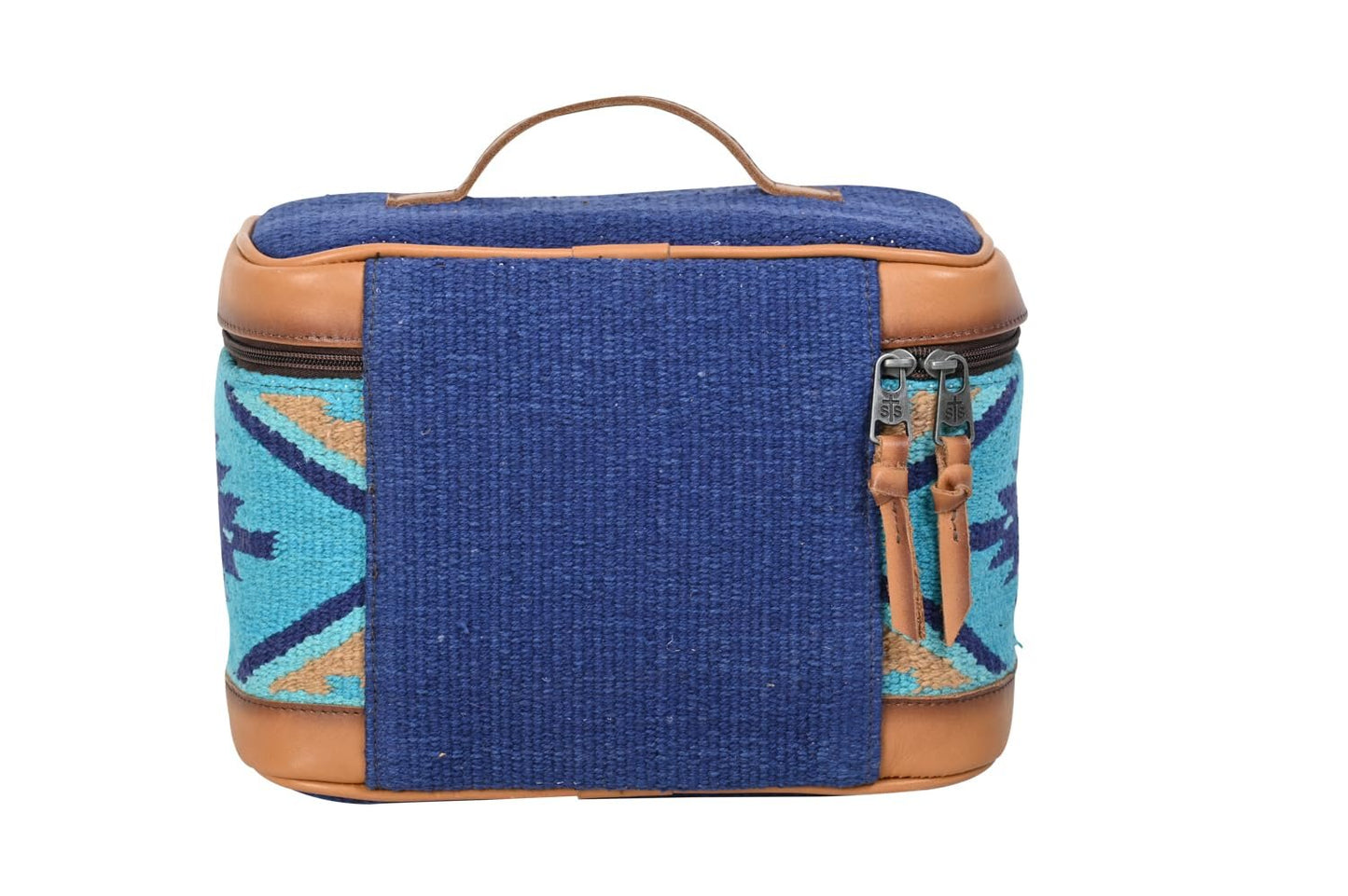 StS Ranchwear Western Cosmetic Bag Womens Leather Blue STS32928