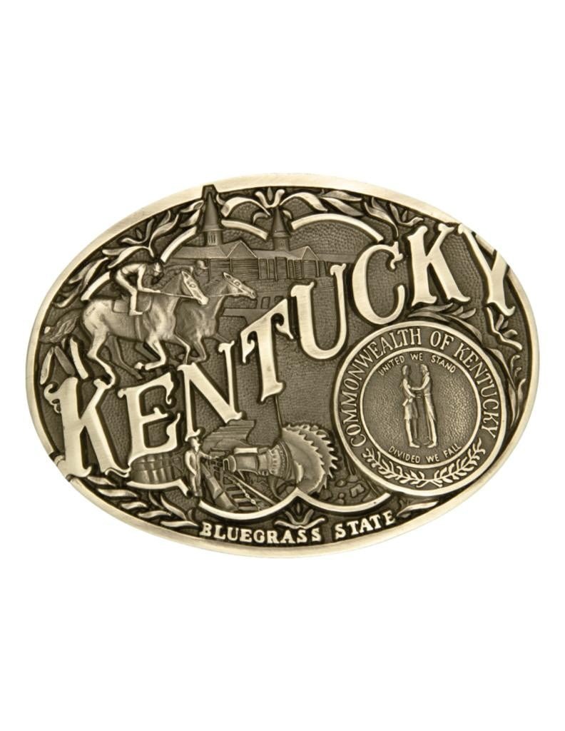 Montana Silversmiths Belt Buckle Kentucky Attitude Oval 60811KYC