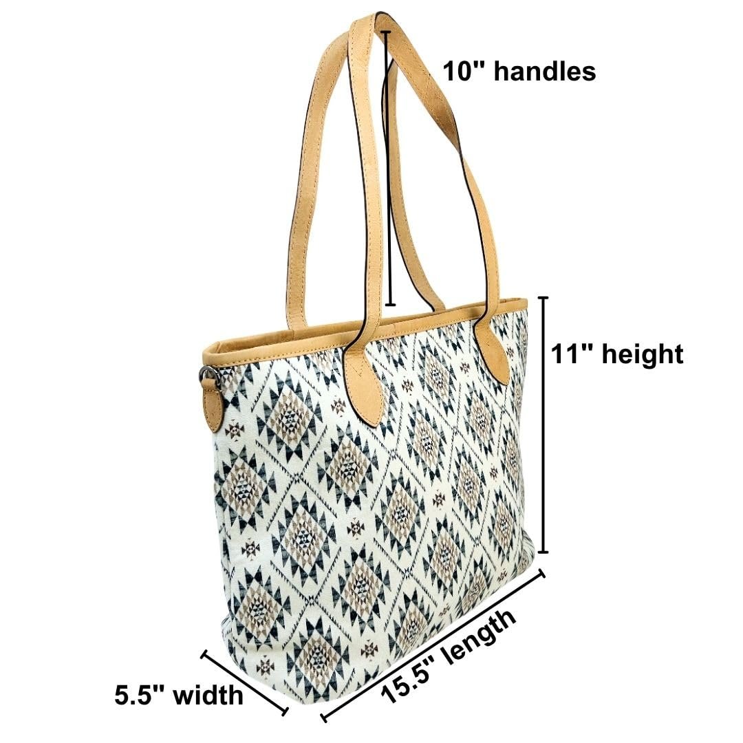 Myra Bag Western Women's Tote Bag Boho Diamond Aztec Crossbody Handbag New