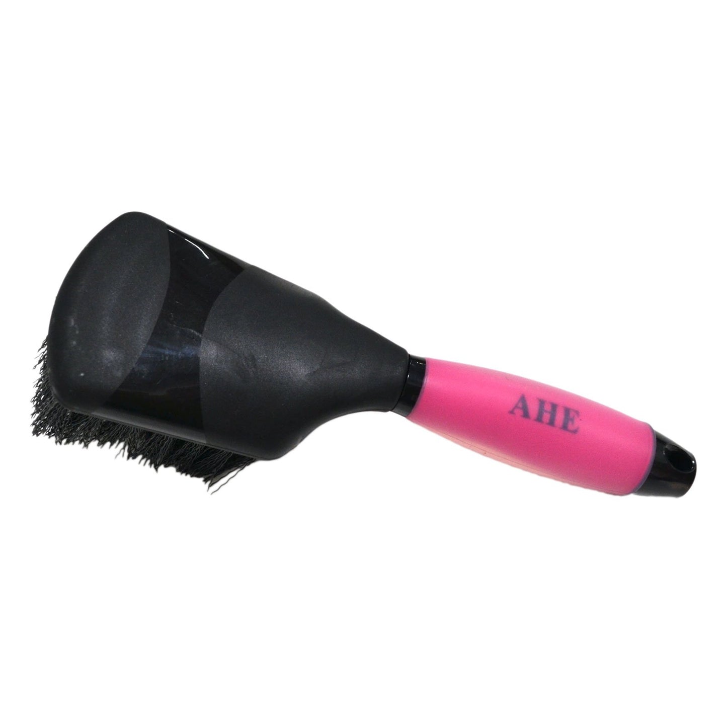 AHE Gel Handle Bucket Brush with 1.5" PP Bristles Black Hot Pink