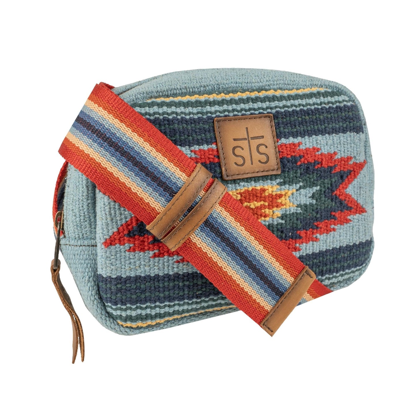 STS Ranchwear Chaynee Valley Serape Collection Kait Sling Leather Compact Stylish Adjustable Belt Bag, One Size