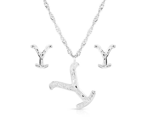 Montana Silversmiths Women's Yellowstone Jewelry Set (Y Brand Yellowstone)