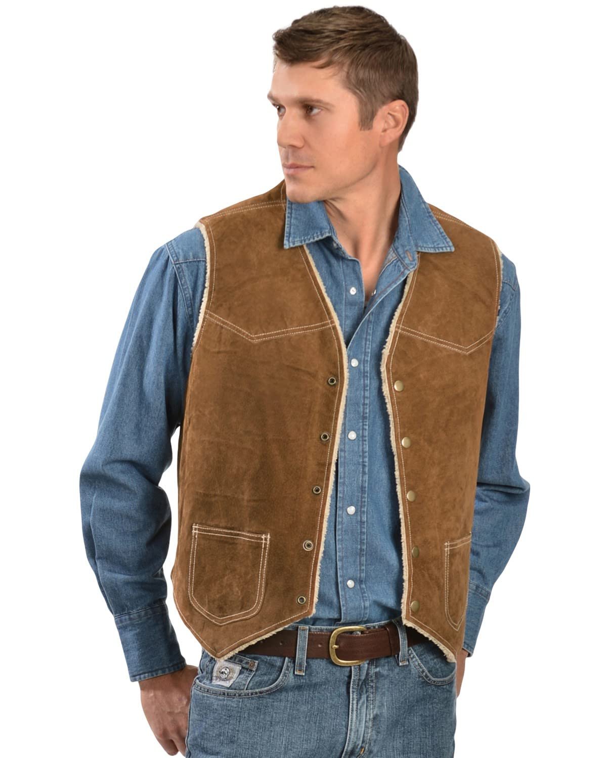 Scully Men's Boar Suede Leather Vest