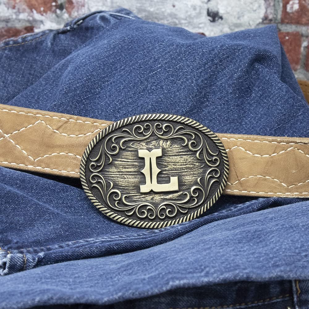 Montana Silversmiths Unisex Filigree Initial G Belt Buckle Bronze One Size