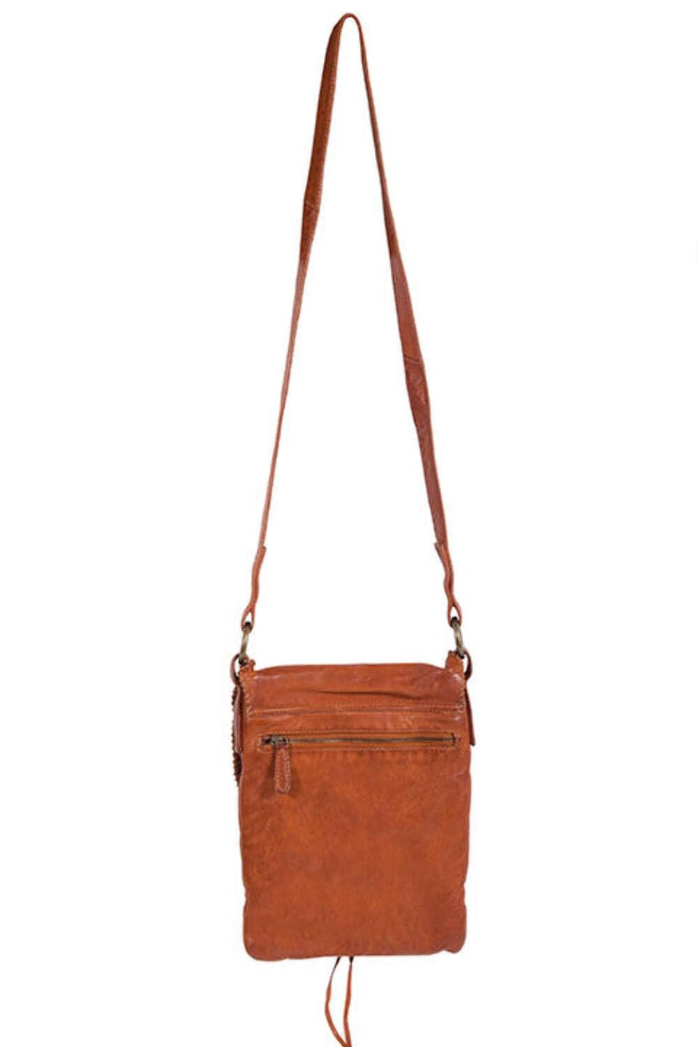 Scully Soft Leather Whipstitch Crossbody Handbag - Chocolate