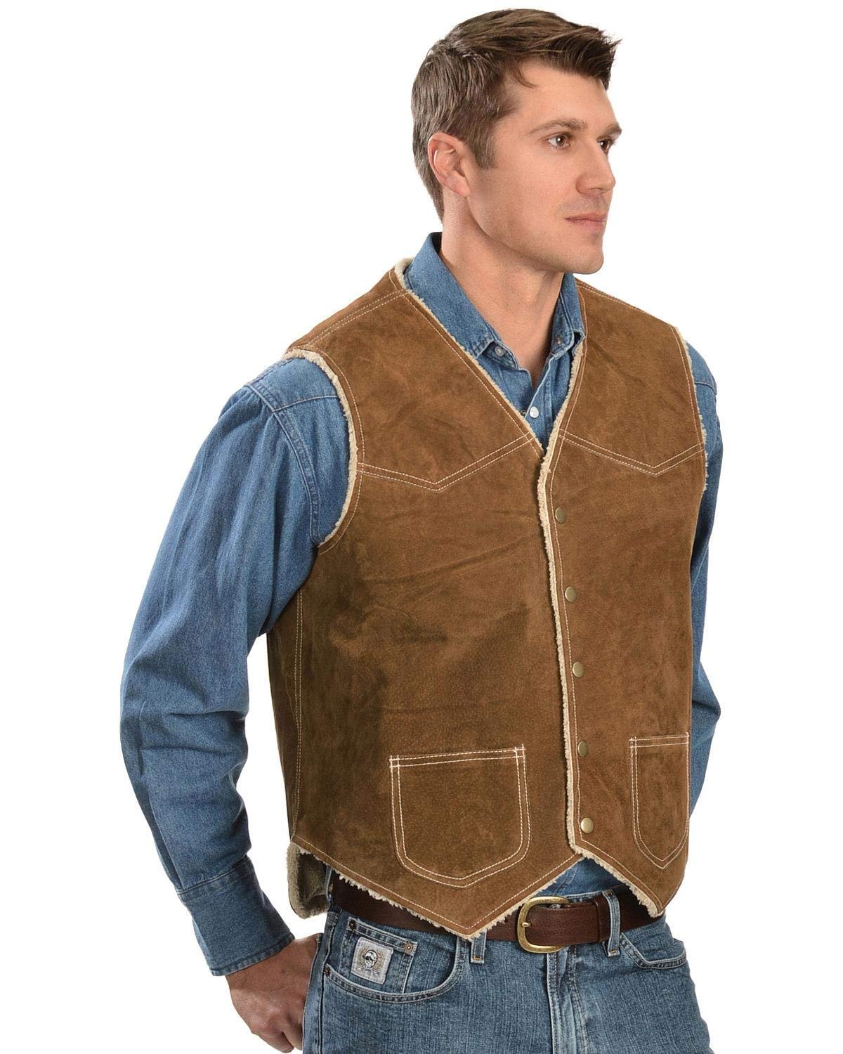 Scully Men's Boar Suede Leather Vest