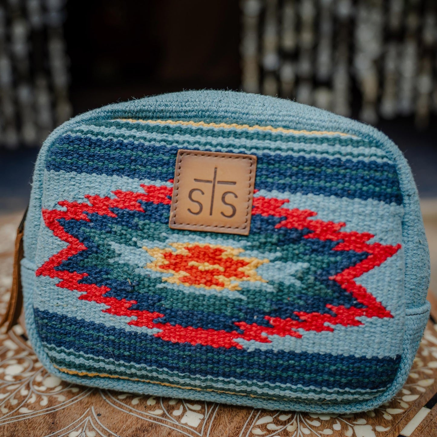 STS Ranchwear Chaynee Valley Serape Collection Kait Sling Leather Compact Stylish Adjustable Belt Bag, One Size