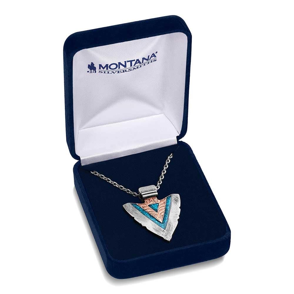 Montana Silversmiths Inner Light Turquoise Arrowhead Necklace