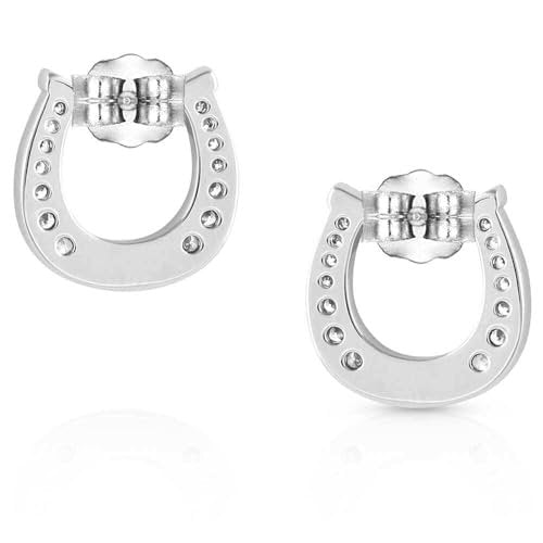 Montana Silversmiths Western Lifestyle Horseshoe Earrings (Destined Luck Turquoise Crystal)