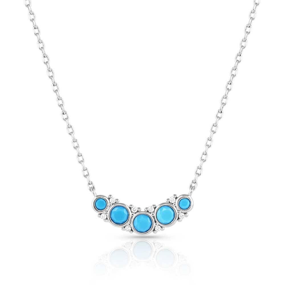 Montana Silversmiths Western Lifestyle Turquoise Necklace (Blue Moon Crystal)