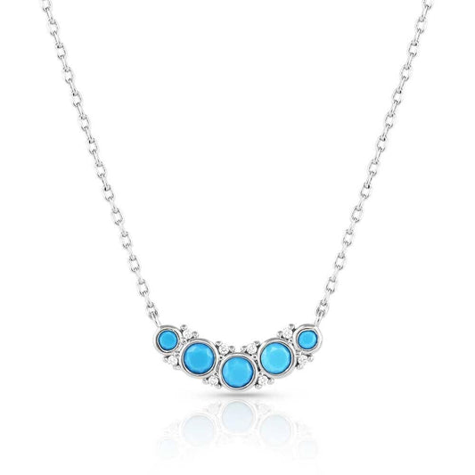 Montana Silversmiths Western Lifestyle Turquoise Necklace (Blue Moon Crystal)