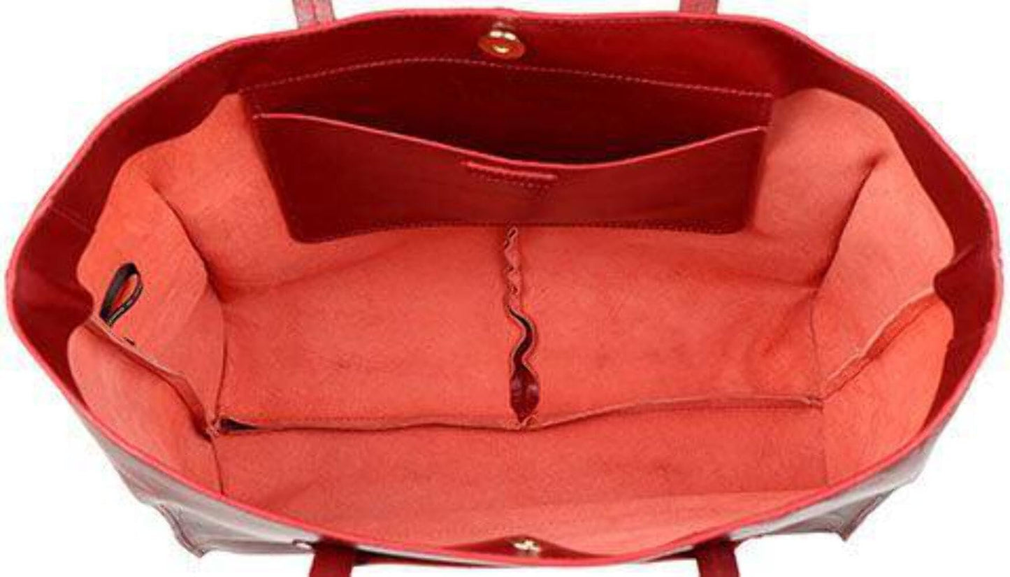 Scully Italia Tiffany Leather Tote Bag - Red