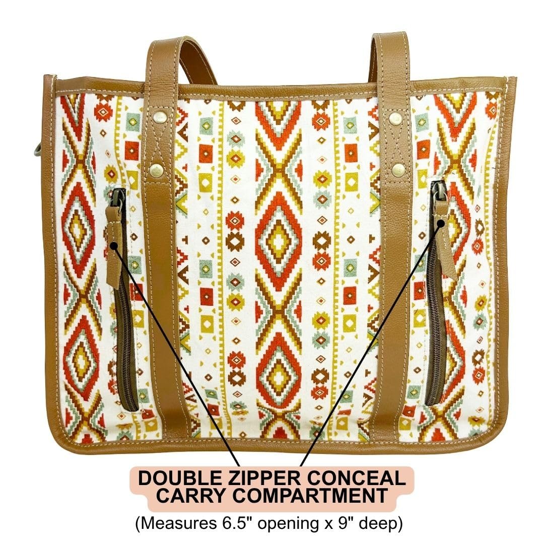 Myra Bag Women's Boho Conceal Carry Purse Aztec Tote Bag Crossbody New