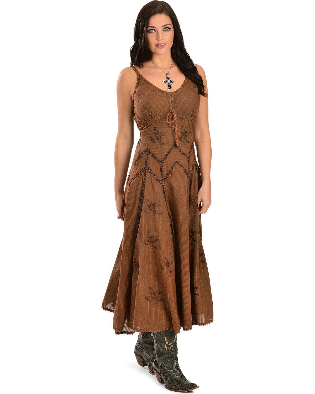 Scully Women's Spaghetti Strap Full Length Dress - Copper