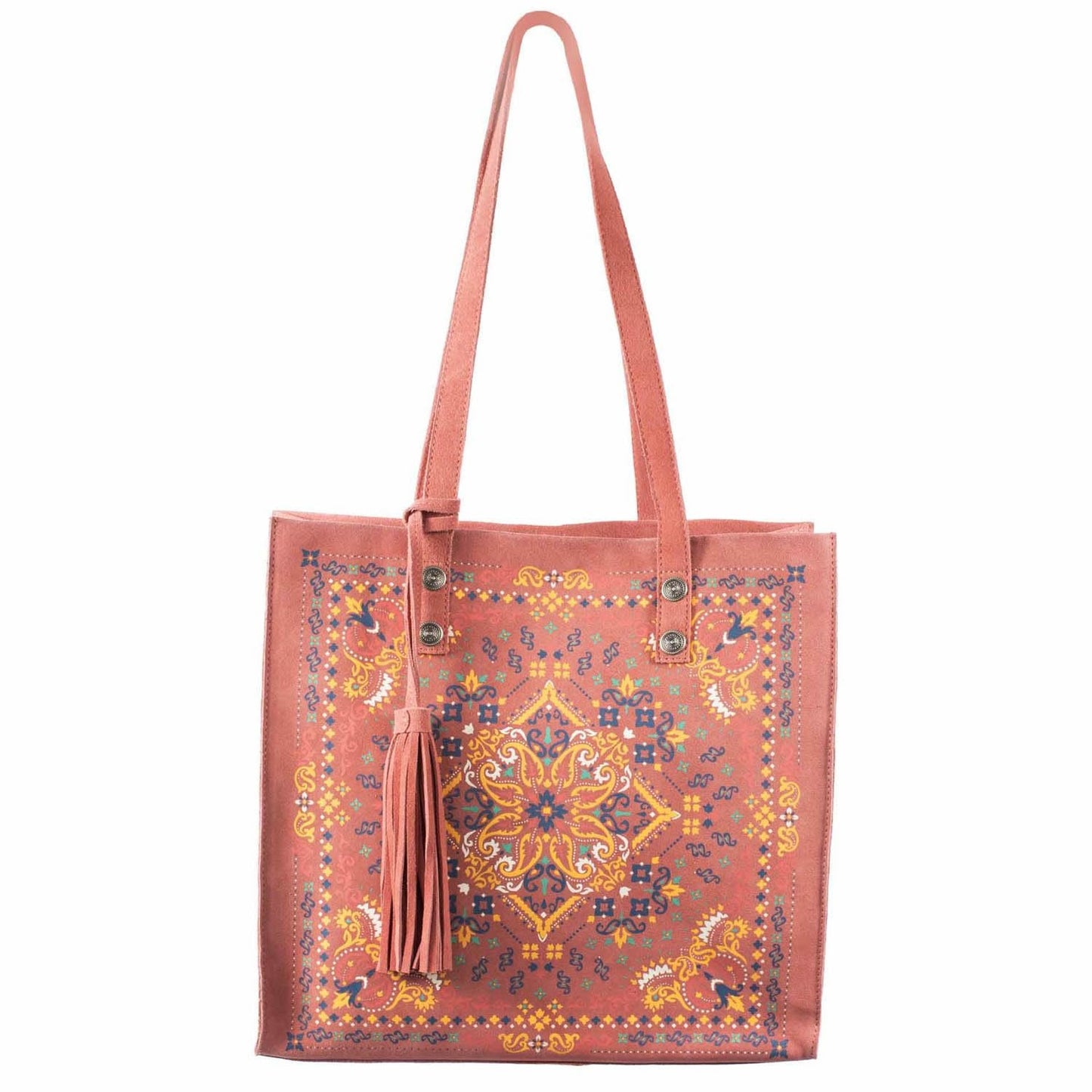 Scully Soft Structure Suede Leather Tote - Pink