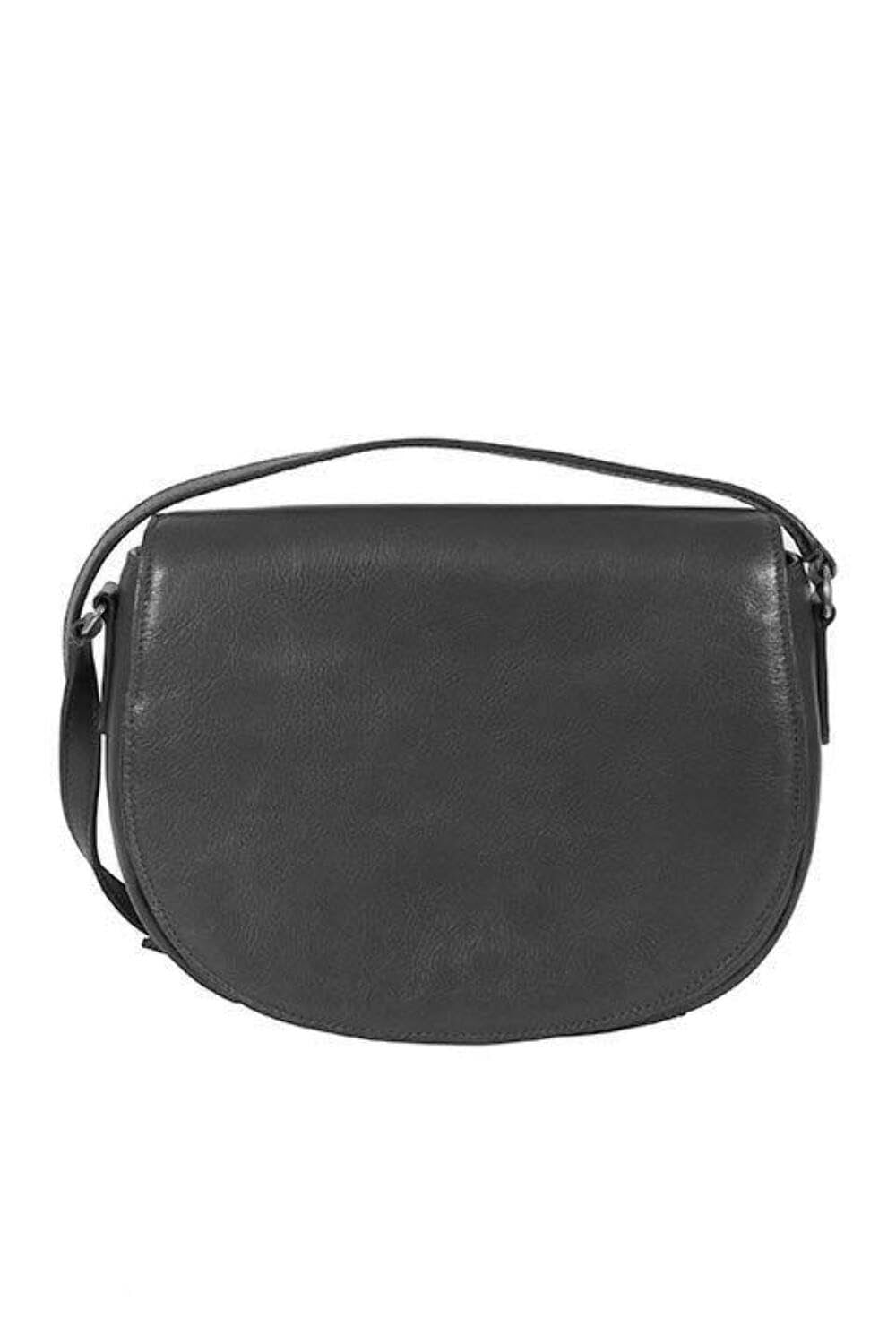 Scully Italia Big Nelly Full Flap Leather Handbag - Black
