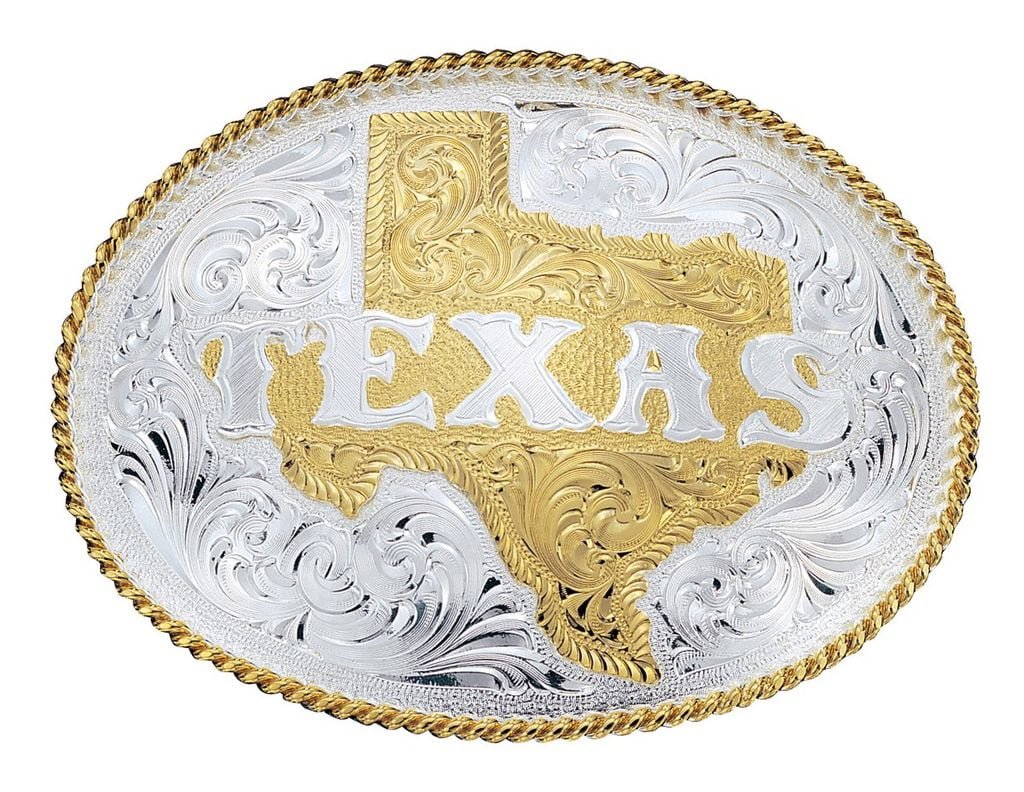 Montana Silversmiths Silver Engraved State Of Texas - Acc Buckle - 5630