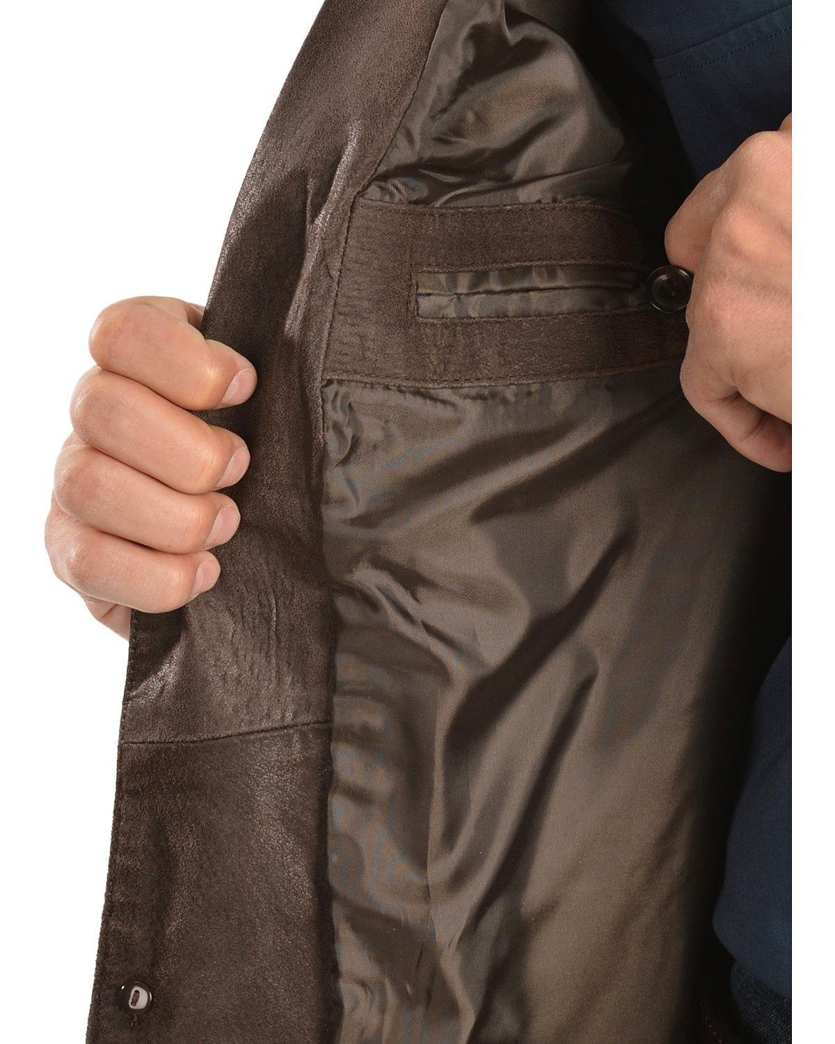 Scully Men's Western Leather Suede Sport Coat Blazer - Brown