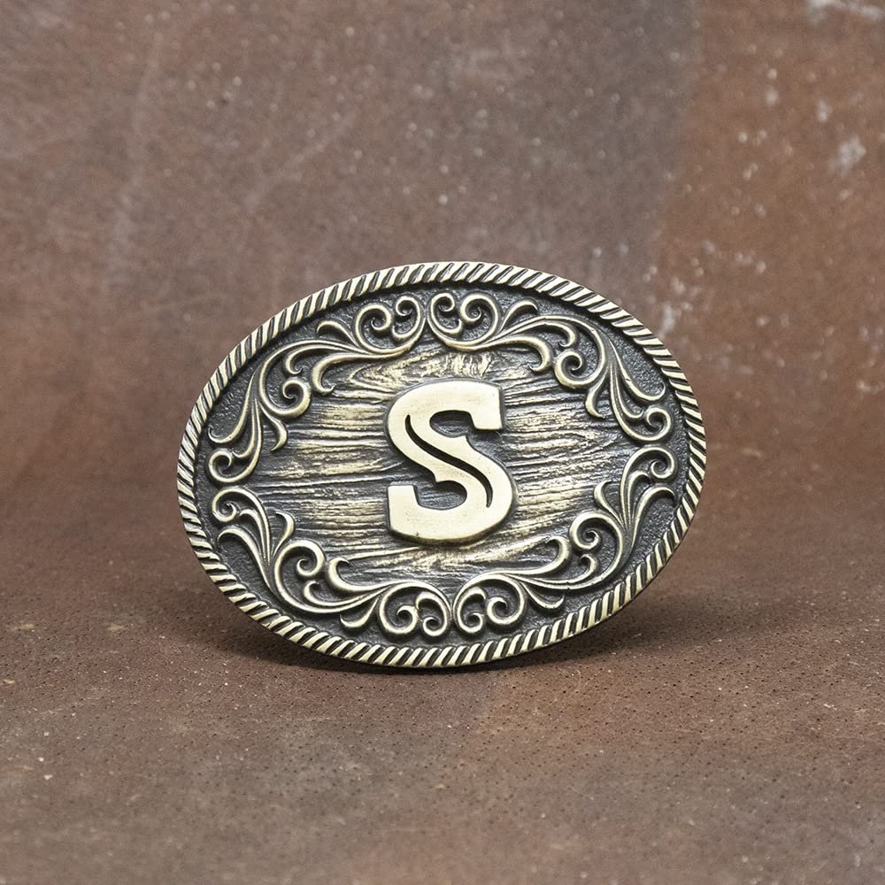 Montana Silversmiths Unisex Filigree Initial G Belt Buckle Bronze One Size
