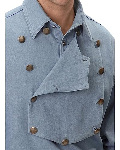 Scully Men's Rangewear Long Sleeve Bib Shirt - Blue