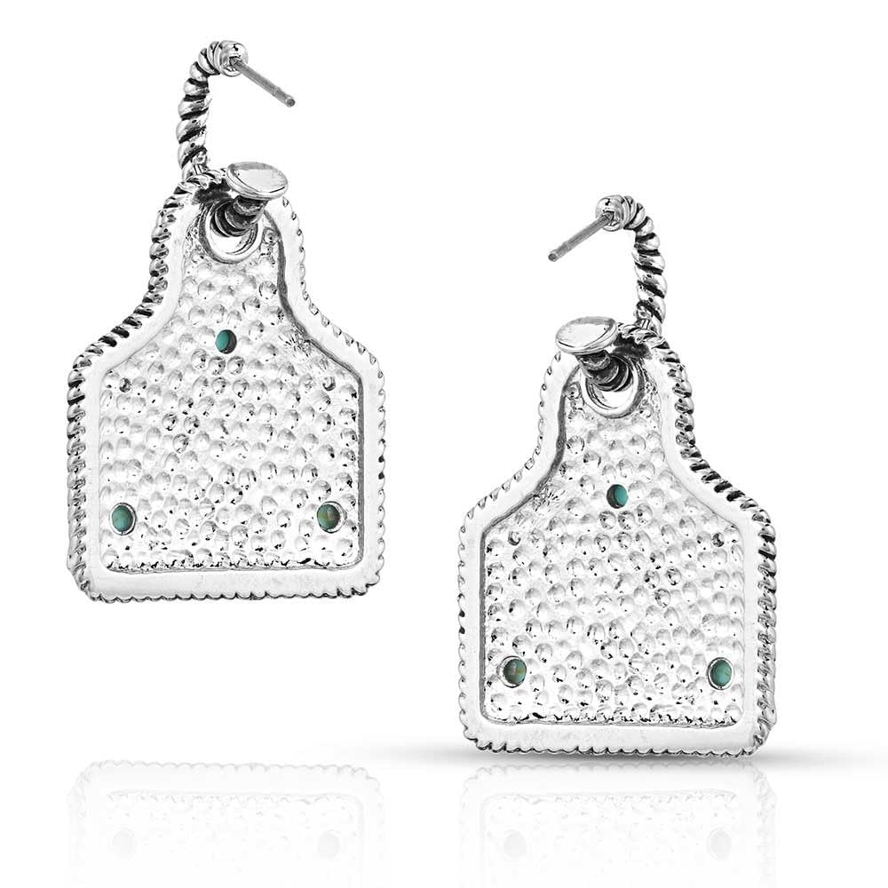 Montana Silversmiths Officially Licensed Yellowstone Earrings (Dutton Family Y Brand Cow Tag)